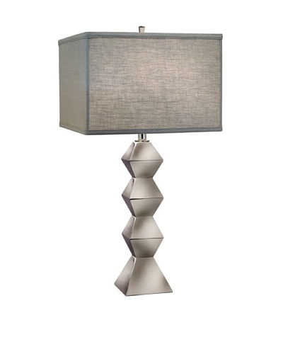 Stiffel Lighting Polished Nickel Stacked Table Lamp