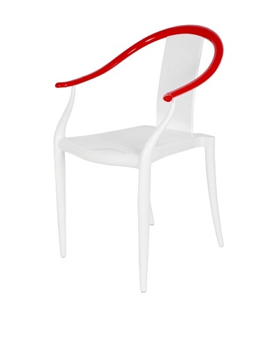 Stilnovo Ming Ghost Chair, Clear/Red