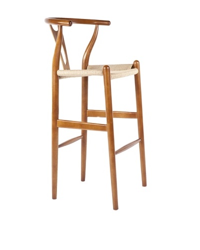 Stilnovo The Wishbone Stool, Walnut