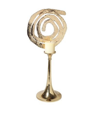 Studio A Alex Aura Candle Holder, Brass