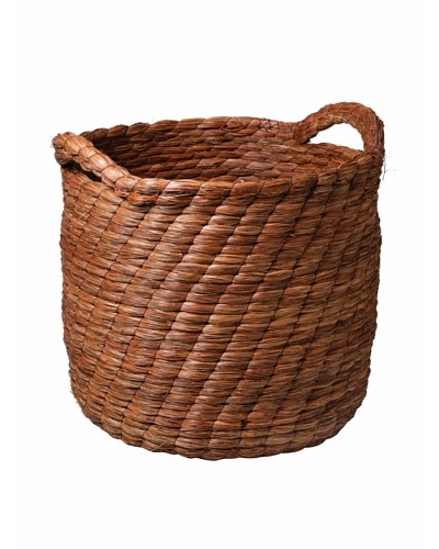 Studio A Cylindrical Pine Needle Basket, Brown
