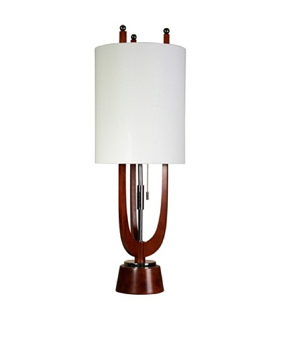 StyleCraft Wood/Steel Table Lamp, Portland