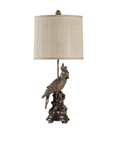 StyleCraft Perched Parrot Sculpture Table Lamp, Castelo