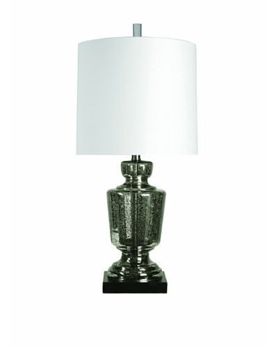 StyleCraft Steel/Glass Table Lamp, Manahan