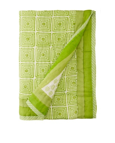 Suchiras Kieran’s Maze Throw, Spring Green, 45″ x 60″