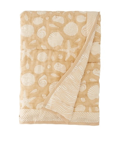 Suchiras Shell Quilted Throw, Sand, 45″ x 60″