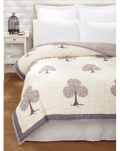 Suchiras Tree of Life Quilt [White/Grey/Red]