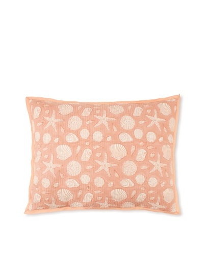 Suchiras Shell Pillow Sham, Coral, Standard