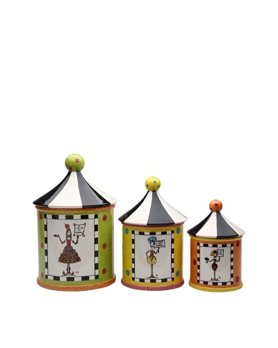 Sugar High Social 3-Piece Dollymama’s Canister Set