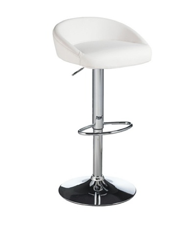 Sunpan Fargo Adjustable Barstool, White