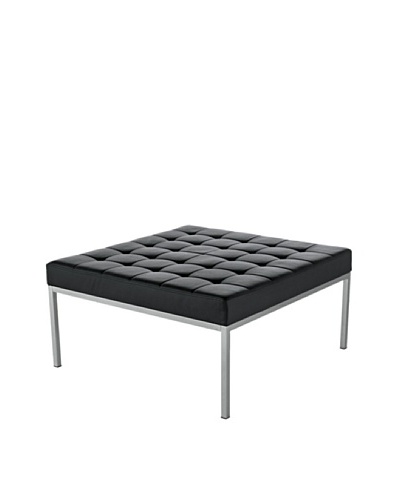 Sunpan Conrad Square Ottoman, Black