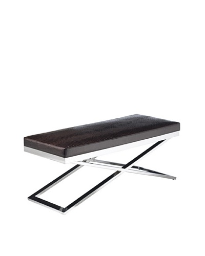 Sunpan Crawford X-Base Bench, Croco Brown