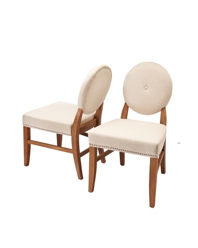 Sunpan Set of 2 Florence Chairs, LinenAs You See