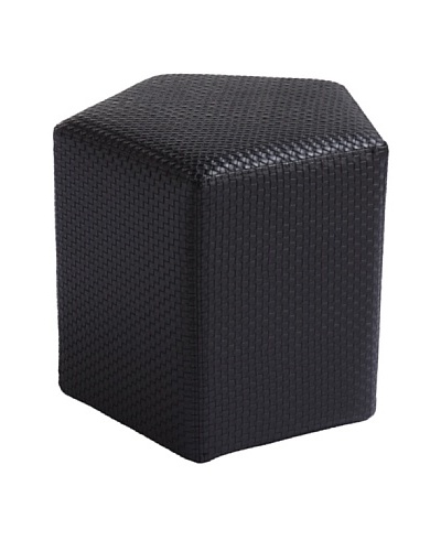 Sunpan Morocco Ottoman Weave, Black