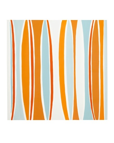 Sunpan Orange & Teal Curves Art