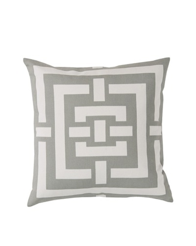 Surya Geometric Throw Pillow, Ash Gray/Ivory