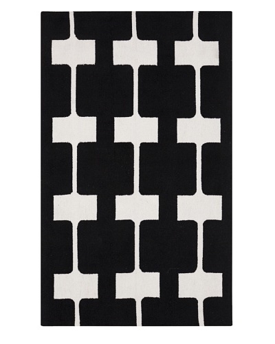 Surya Printemps Abstract Contemporary Area Rug, Black Olive, 2'x2'9