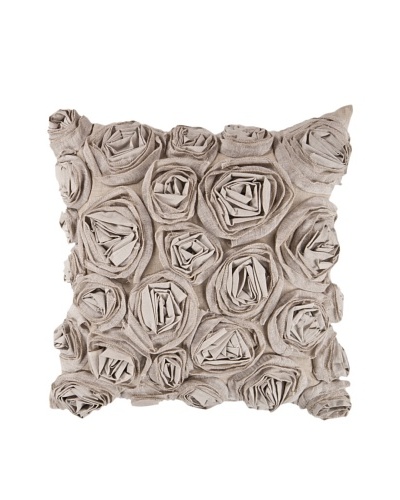 Surya Rosette Throw Pillow, Coriander