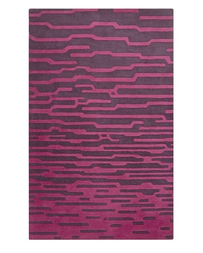 Surya Harlequin Rug, Aubergine/Raspberry Rose, 5′ x 8’As You See