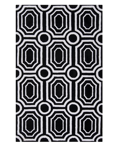 Surya Hudson Park Rug, Jet Black/White, 3' 3 x 5' 3