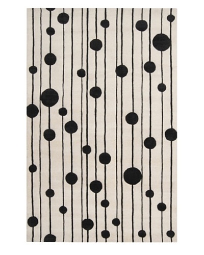 Surya Candice Olson Modern Classics Rug, Winter White/Jet Black, 8′ x 11′