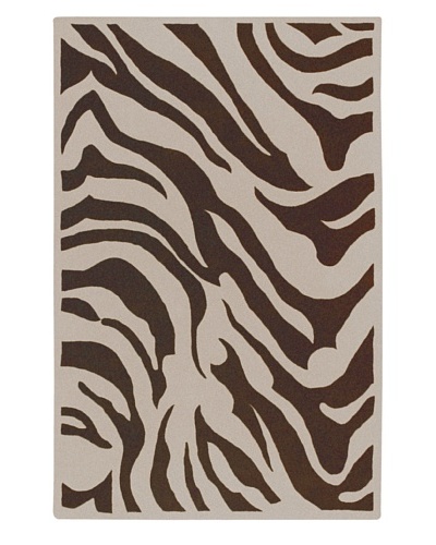 Surya Goa Animal Rug, Cream/Chocolate, 5' x 8'