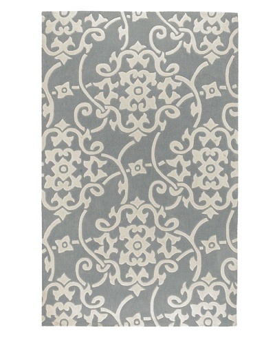 Surya Cosmopolitan Rug, Ivory/Ash Gray/Mint, 5' x 8'