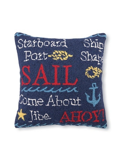 Suzanne Nicoll Sail 18″ x 18″ Hook Pillow