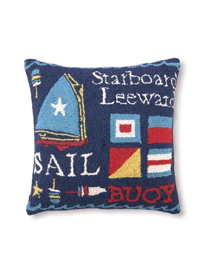 Suzanne Nicoll Sail 18″ x 18″ Hook Pillow