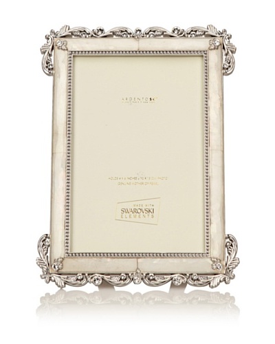 Swarovski by Argento SC Eternity Mother-of-Pearl Picture Frame, Ivory, 4 x 6