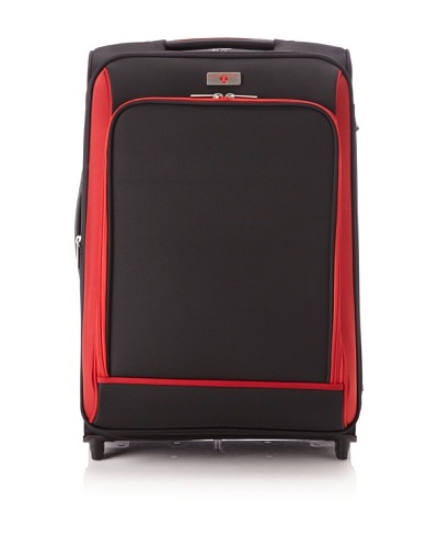 Swiss Legend Unisex 24″ Expandable Wheeled Upright, Black/Red, One Size