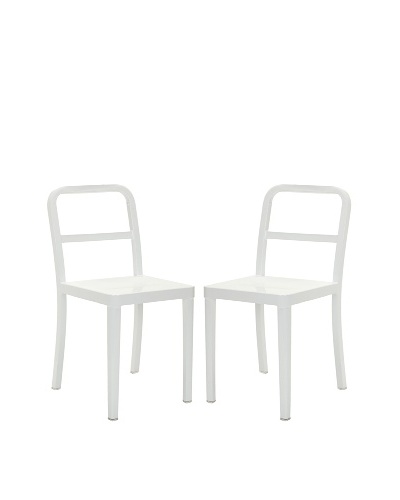 Safavieh Set of 2 Kastra Side Chairs, White