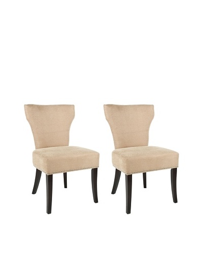 Safavieh Mercer Collection Carter Wheat Polyester Dining Chair, Set of 2