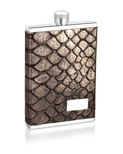 Wilouby 3-Oz. Slimline Collection Stainless Steel Flask, Croco Finish
