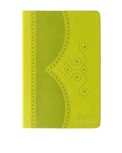 Ted Baker Green Brogue Notebook Medium, Green