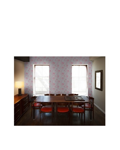 Tempaper Designs Peonies Self-Adhesive Temporary Wallpaper [Rouge]