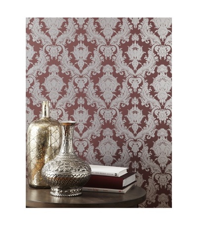 Tempaper Designs Damsel Self-Adhesive Temporary Wallpaper [Silver Plum]