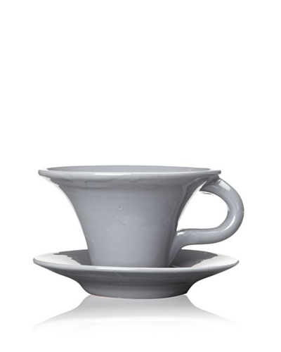 Terafeu Terafour 6.5-Oz. Tea Cup and Saucer [Grey]