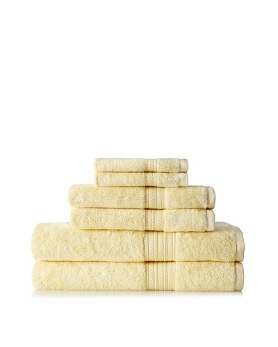 Terrisol Cotton/Rayon from Bamboo 6-Piece Towel, Daffodil