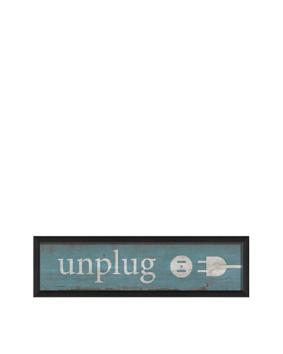 The Artwork Factory Unplug Framed Giclée, Blue