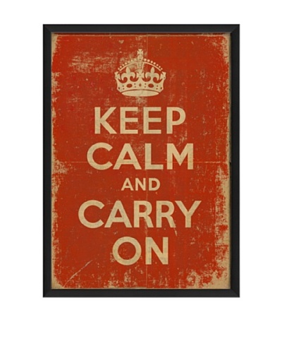 The Artwork Factory Keep Calm and Carry On Framed Giclée