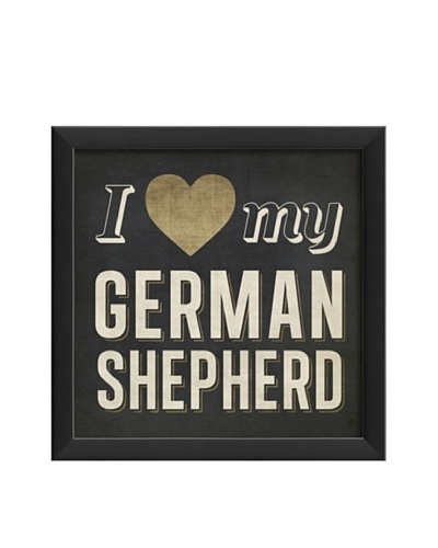 The Artwork Factory I Heart My German Shepherd Framed Giclée