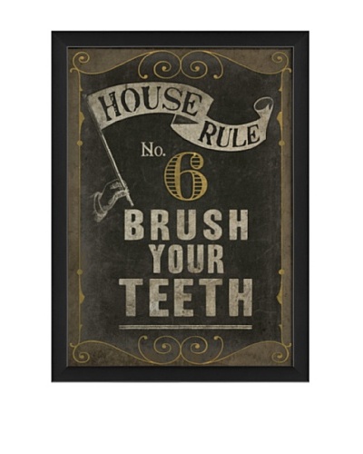 The Artwork Factory Brush Your Teeth Framed Giclée