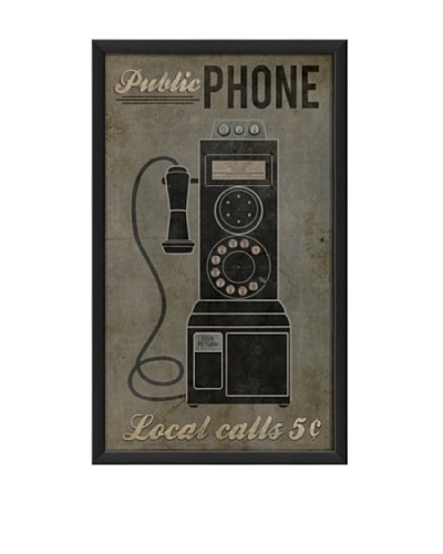 The Artwork Factory Public Phone Framed Giclée