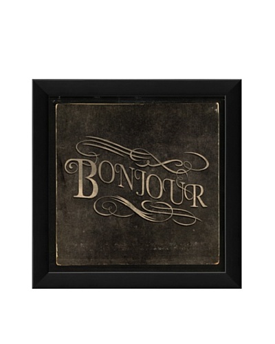 The Artwork Factory French Phrase Bonjour Framed Giclée