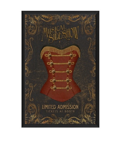 The Artwork Factory Musical Sideshow Corset Framed Giclée