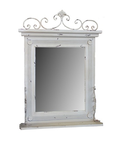 Whitewashed Wall Mirror