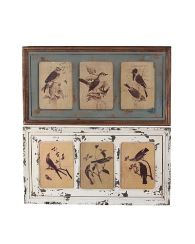 Set of 2 Wood Bird Wall Décor