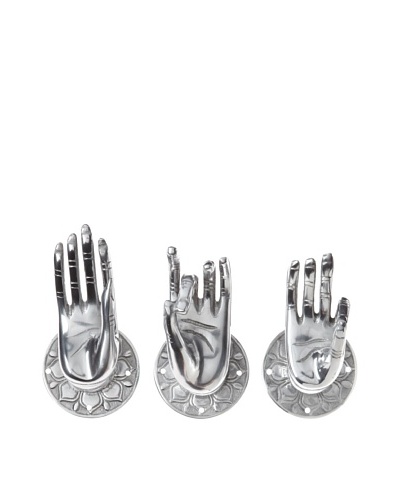 The HomePort Collection Set of 3 Buddha Wall Hands