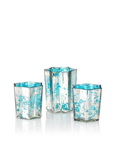 The HomePort Collection Zara Star Votive, Aqua